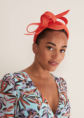 Orange Bow Headband Vermillion