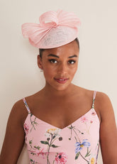 Pink Bow Fascinator Rose Pink