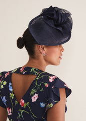 Navy Fascinator Navy