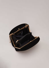 Black Velvet Clutch Bag Black