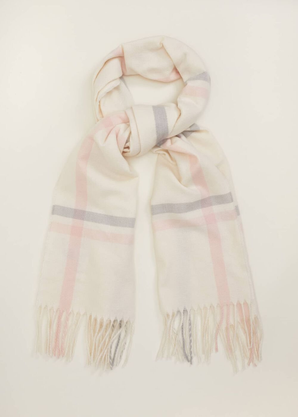 Sollie Check Scarf Ivory