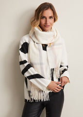 Sollie Check Scarf Ivory