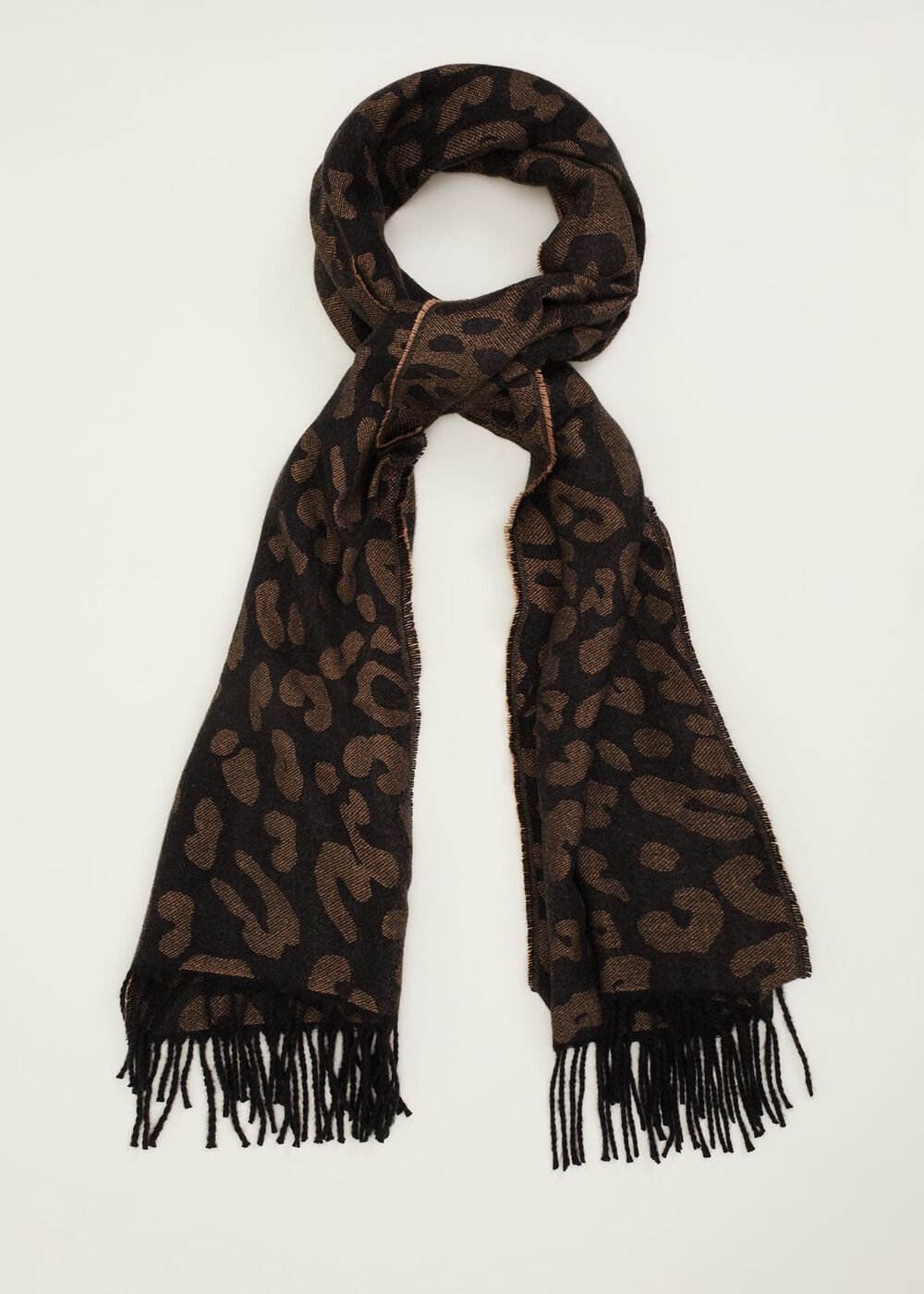 Leopard Scarf Black Multi