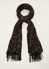 Leopard Scarf Black Multi
