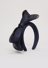 Navy Padded Headband with Bow Navy