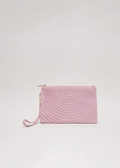 Stitch Detail Clutch Bag Pink