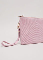 Stitch Detail Clutch Bag Pink