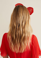 Padded Bow Headband Orange