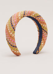 Raffia Headband Multi-Coloured
