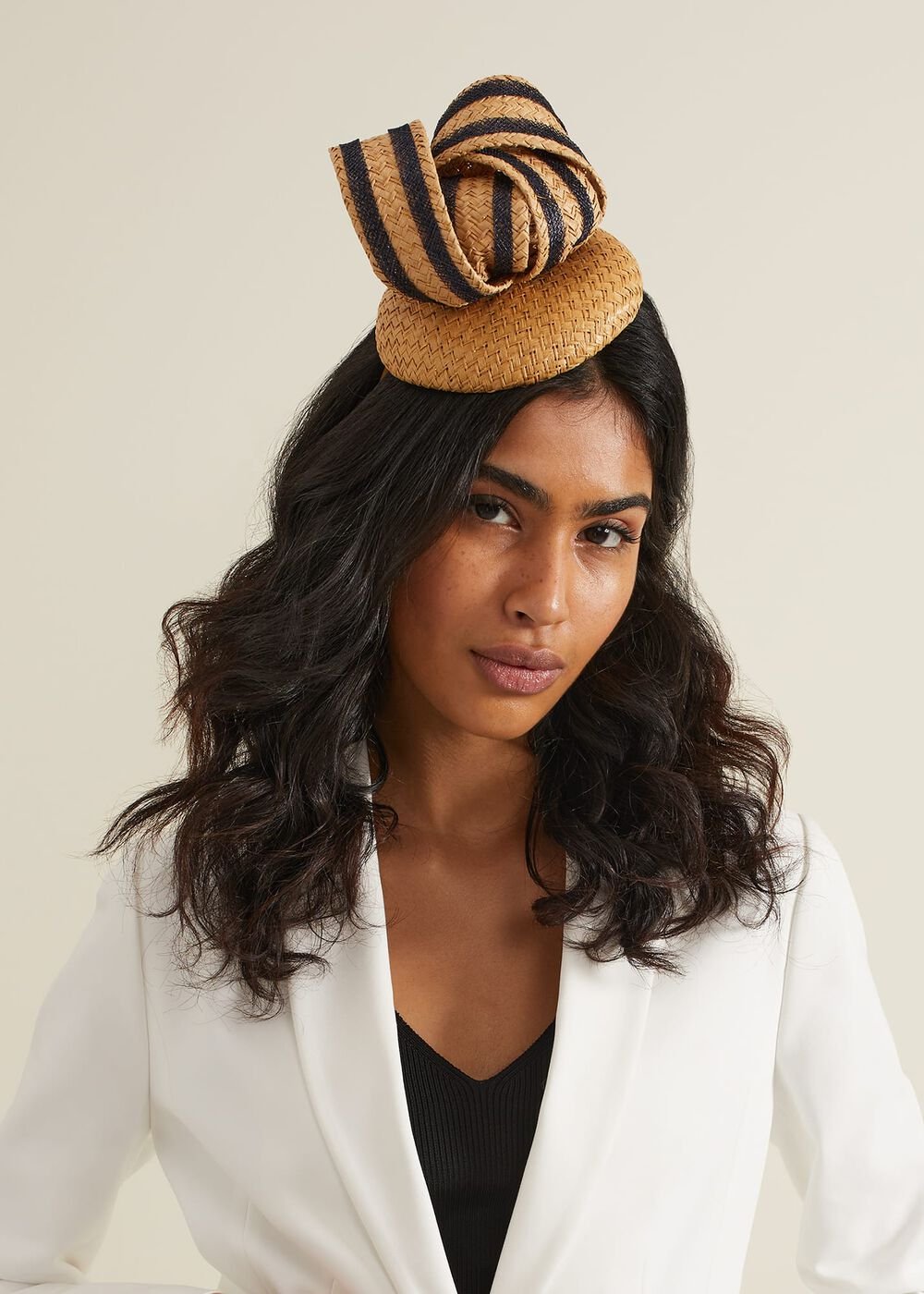 Raffia Twist Pillbox Natural