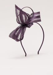 Twist Bow Headband Purple