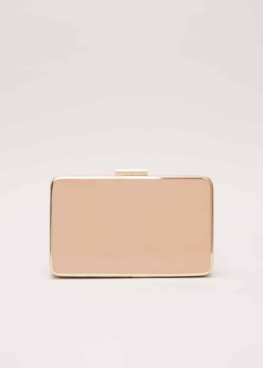 Patent Box Clutch Pale Pink