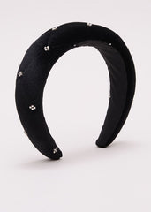 Black Mesh Sparkle Headband Black
