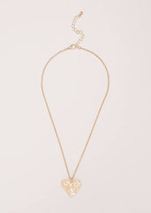 Gold Heart Necklace Gold