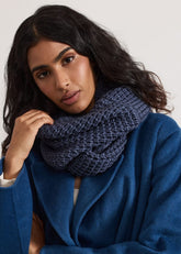 Blue Knitted Snood Blue