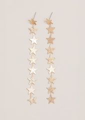 Gold Star Drop Earring Gold