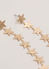 Gold Star Drop Earring Gold