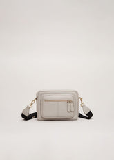 Grey Leather Cross Body Bag Grey