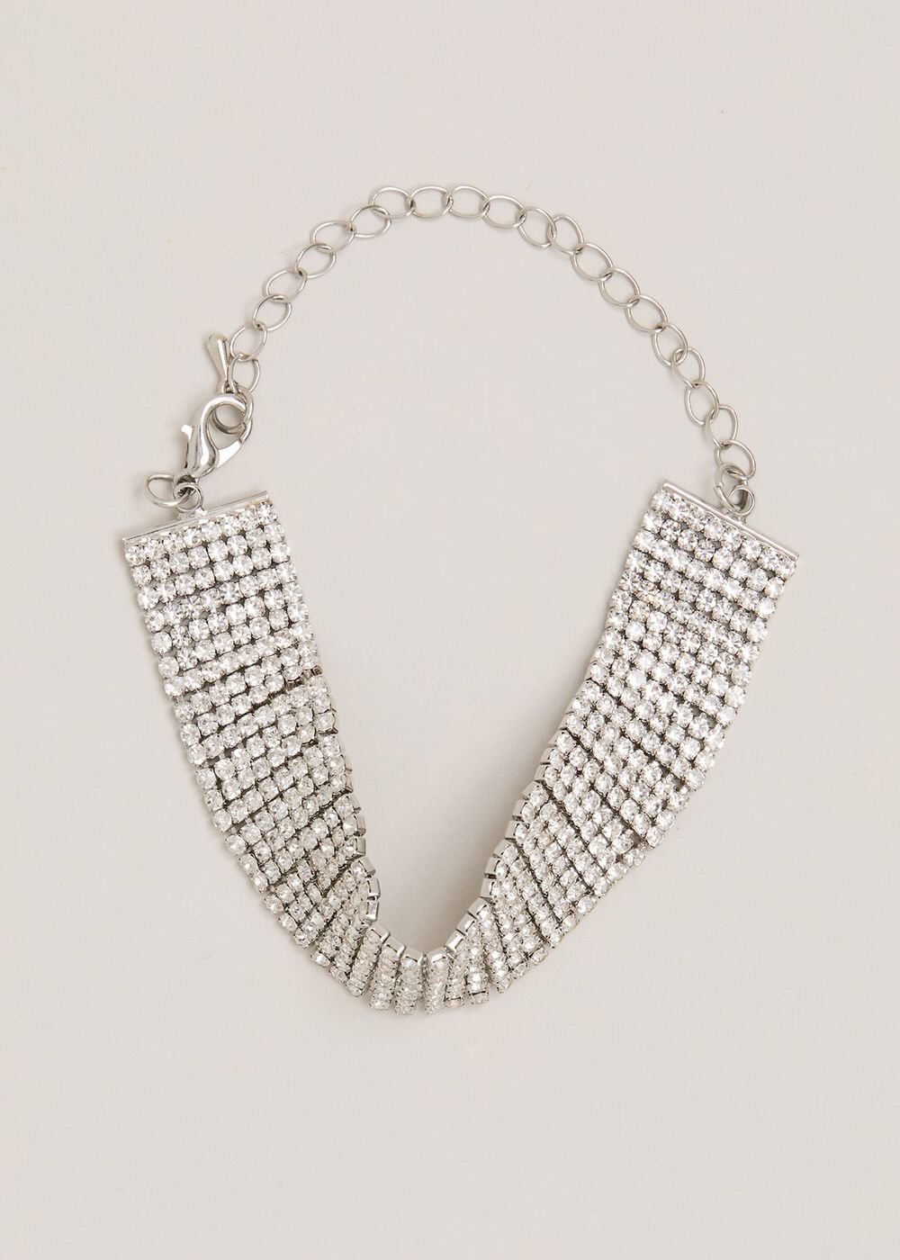 Silver Chainmail Sparkle Bracelet Silver