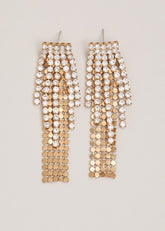 Gold Chainmail Sparkle Drop Earring Gold