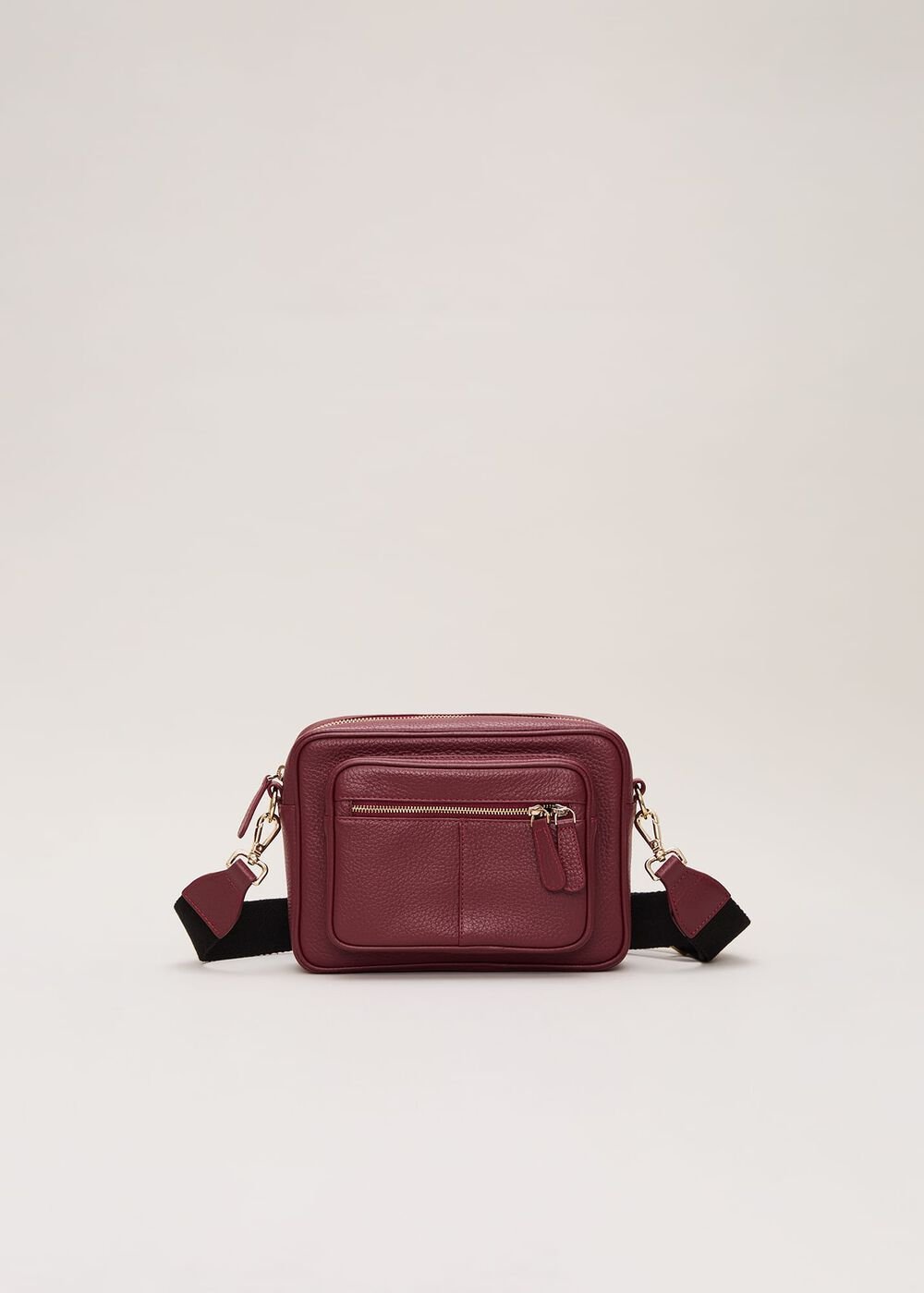 Burgundy Leather Cross Body Bag Burgundy