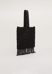 Black Beaded Tassle Bag Black