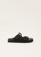 Double Buckle Sandal Black