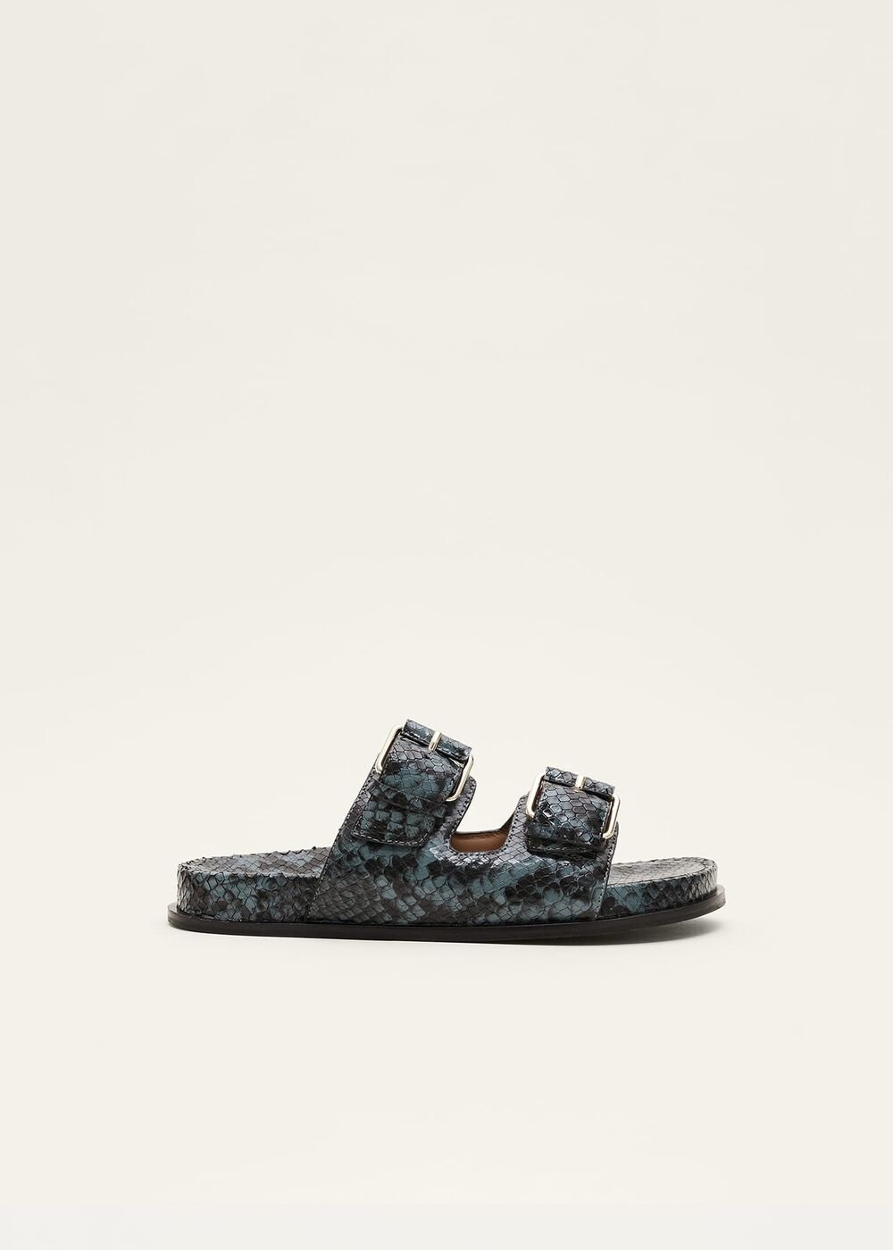 Animal Double Buckle Sandal Teal