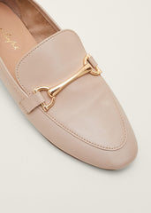 T-Bar Leather Loafers Neutral