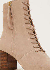 Lace Up Ankle Boot Winter White