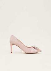 Embellished Court Shoe Antique Rose
