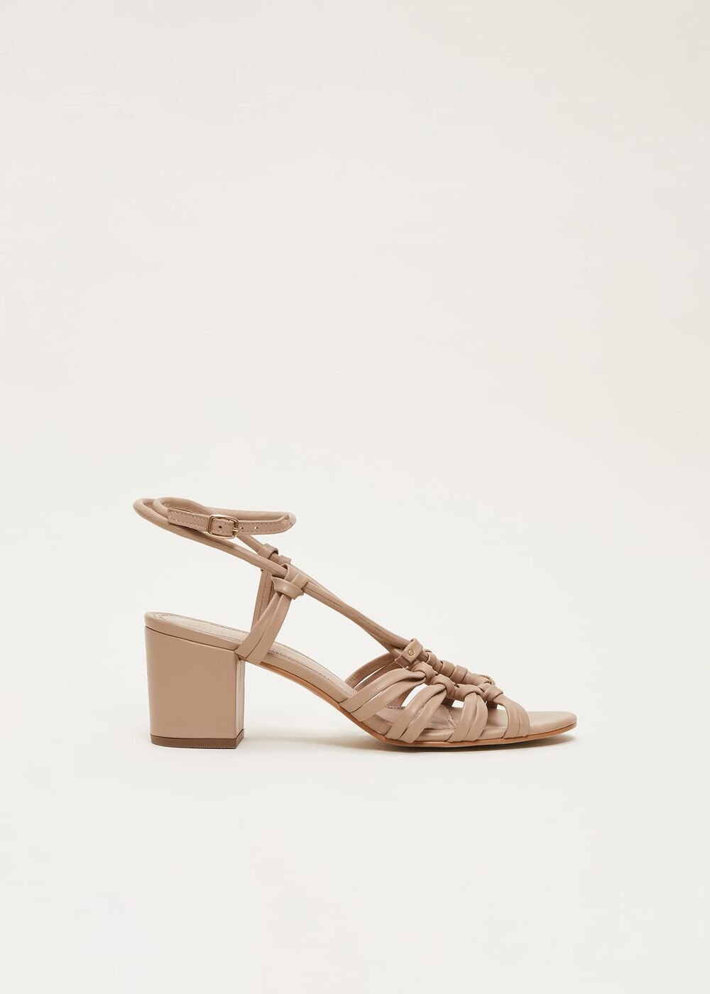 Leather Ankle Strap Sandal Shoe Tan