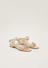 Gold Leather Sandals Gold