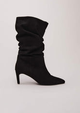 Black Suede Boots Black