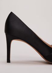 Black Satin Court Heels Black