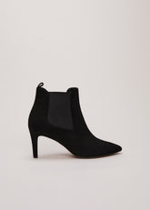 Black Suede Ankle Boots Black