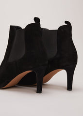 Black Suede Ankle Boots Black