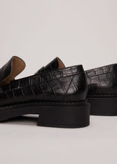 Black Chunky Loafers Black
