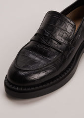 Black Chunky Loafers Black