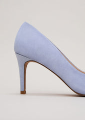 Satin Twist Peeptoe Shoes Pale Blue