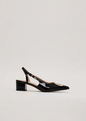 Patent Block Heel Shoes Black