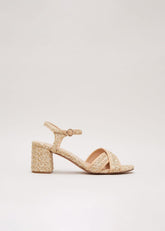 Raffia Block Heel Natural