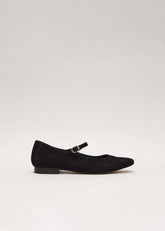 Leather Square Toe Mary Jane Black