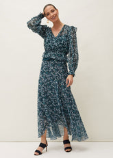 Lola Floral Co-Ord Skirt Petrol