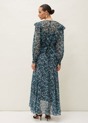 Lola Floral Co-Ord Skirt Petrol