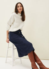 Jessa Denim Midi Pencil Skirt Denim
