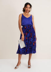 Clarisse Print Skirt Cobalt/Multi