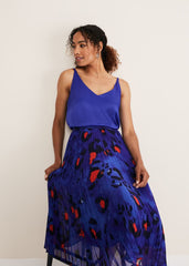 Clarisse Print Skirt Cobalt/Multi