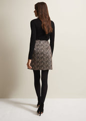 Kilah Jacquard Mini Skirt Gold