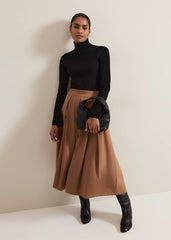 Trinity Pleated Skirt Brown